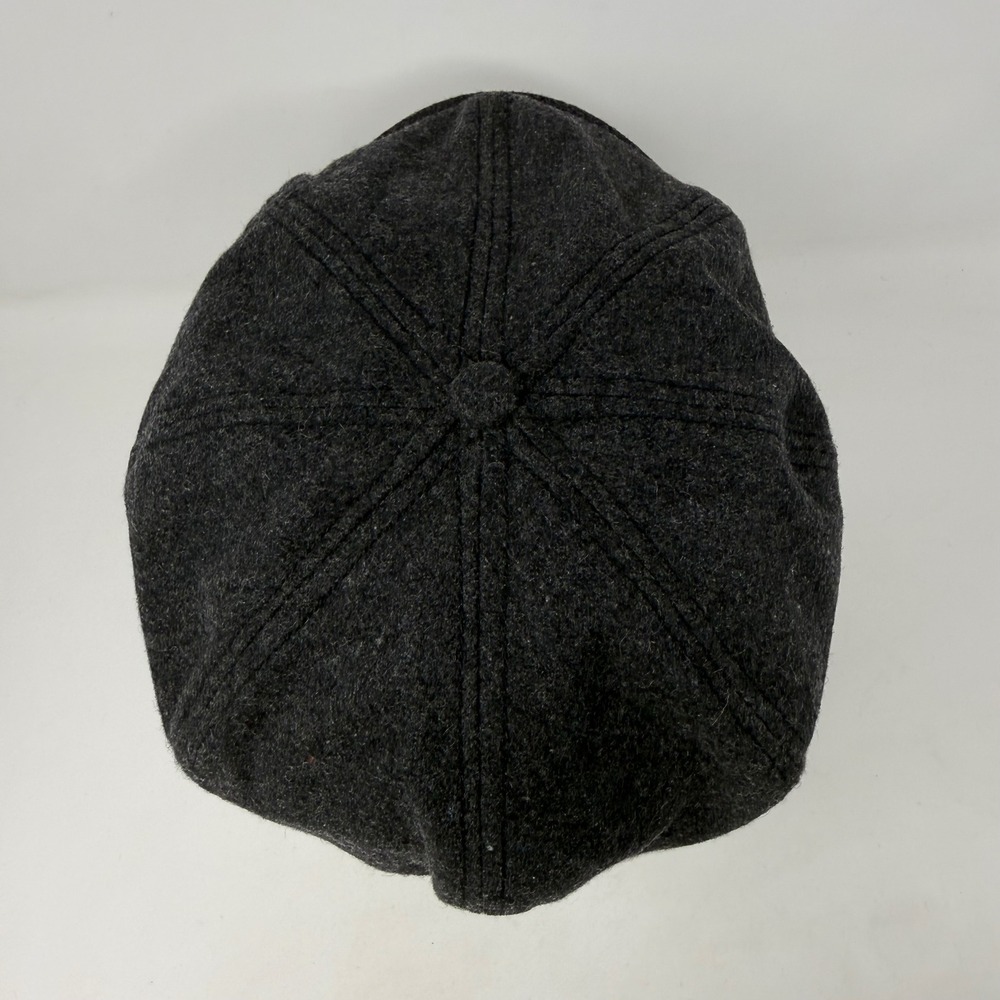 Goorin Bros Mens Wool Blend Newsboy Cap Charcoal Grey 8-Panel Flat Hat Large - Picture 6 of 12
